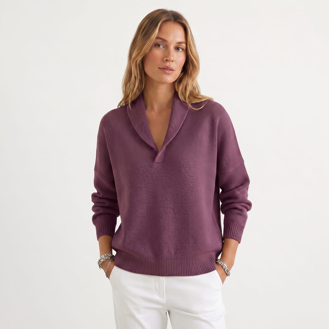 Annabel | Relaxed Knit Pullover with V-Neck for Women