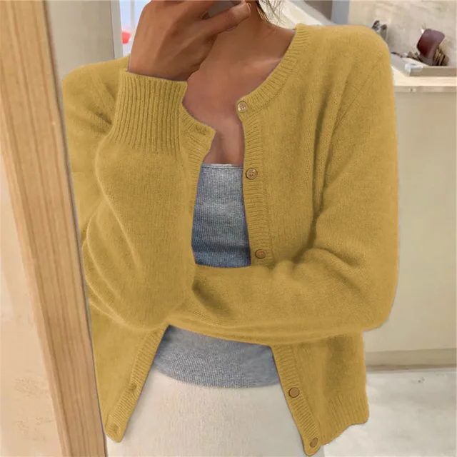 Valburga | Ribbed Knit Cardigan with Button-Up for Women