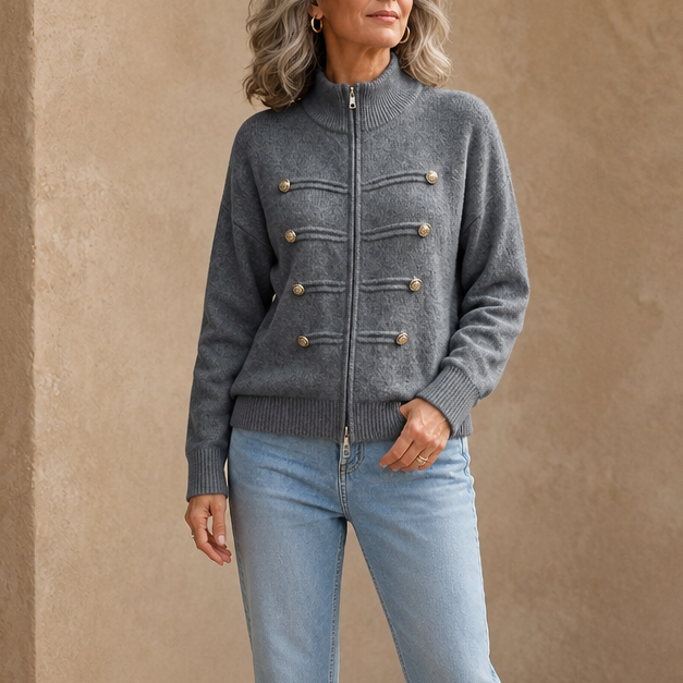 Zipelle – Two-Way Zip Sweater Jacket