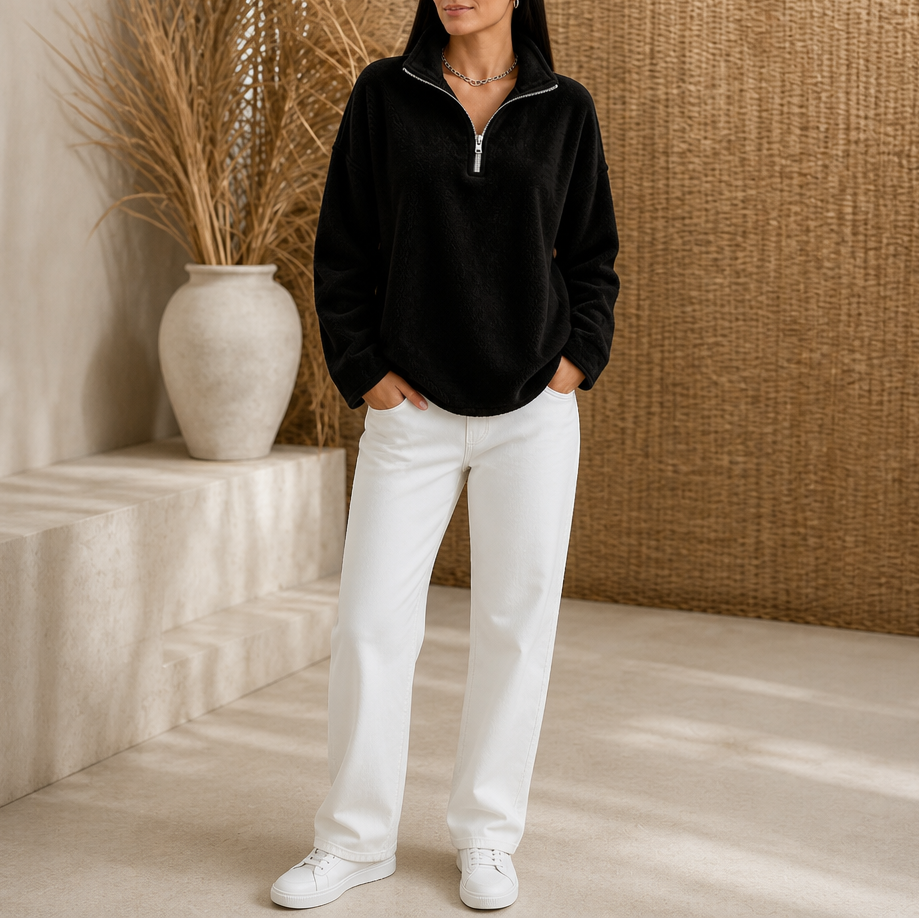 Easewell – Drop-Shoulder Quarter-Zip Pullover