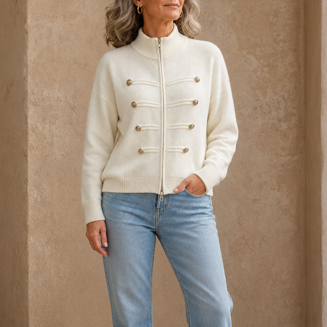 Zipelle – Two-Way Zip Sweater Jacket
