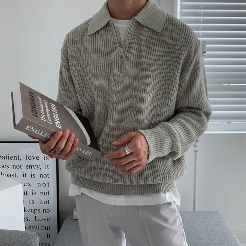 Niklas | Mens Textured Winter Sweater — Classic Knit Design in 3 Neutrals S–2XL | Westmere