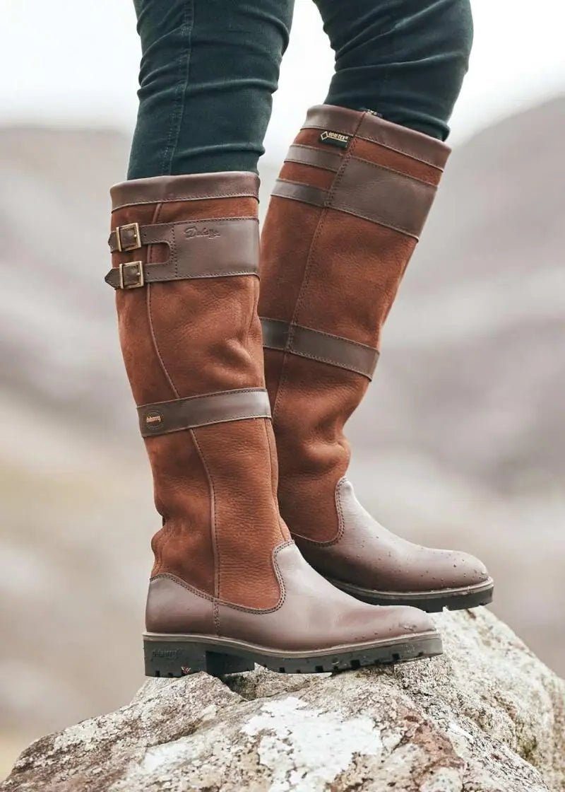 Vera | Leather Waterproof Knee High Boots with Buckle for Women
