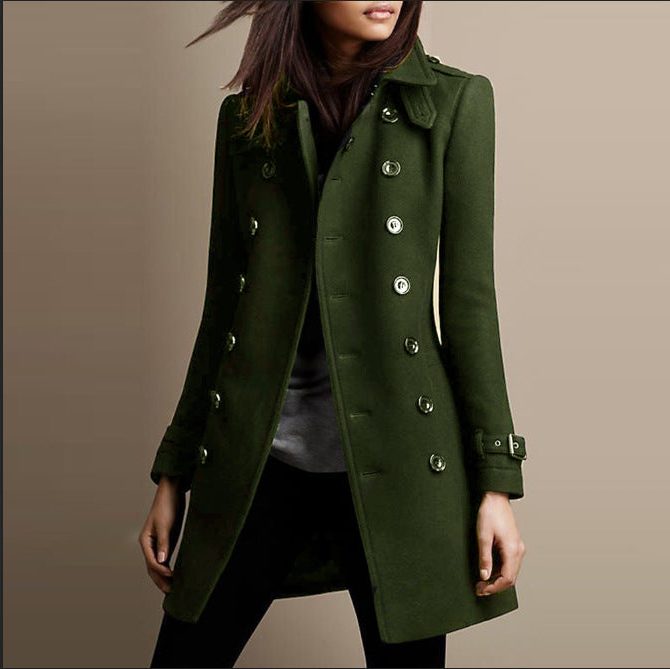 Verbena | Wool Double-Breasted Blazer Jacket for Women