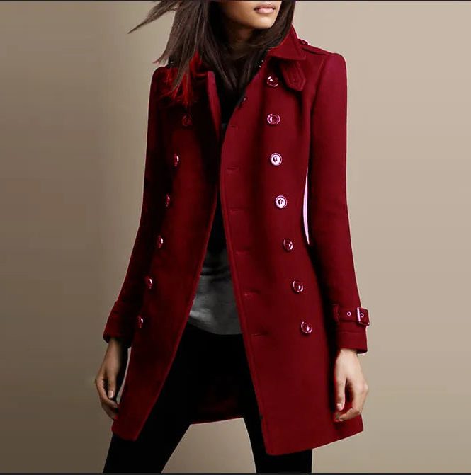 Verbena | Wool Double-Breasted Blazer Jacket for Women