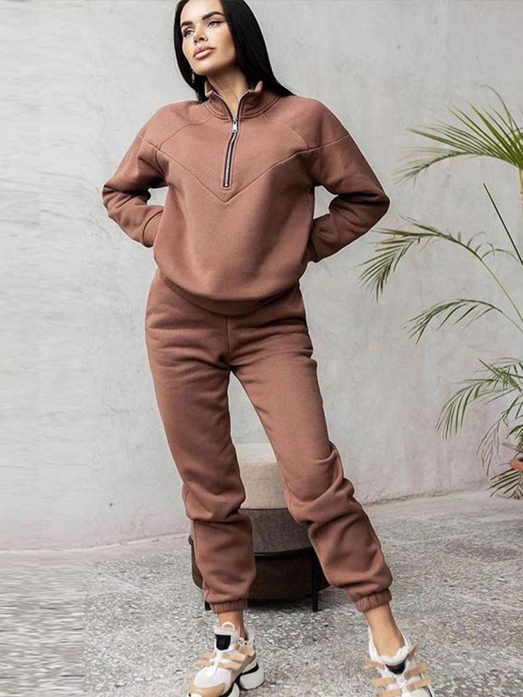Verbena | Tapered Tracksuit Set with Half-Zip for Women