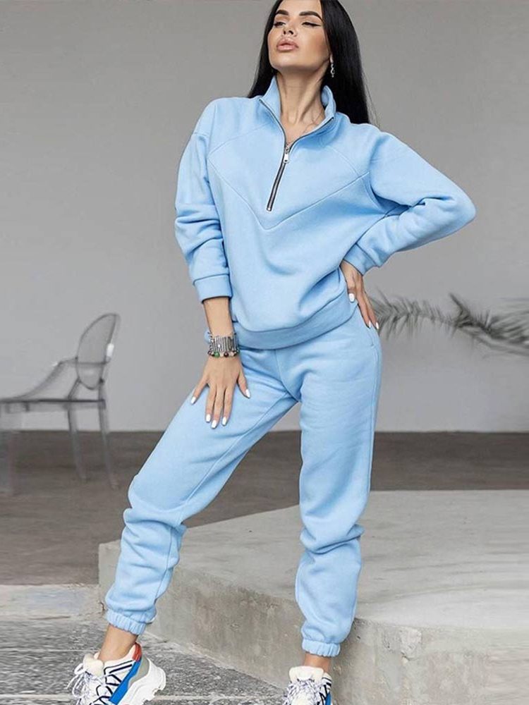 Verbena | Tapered Tracksuit Set with Half-Zip for Women