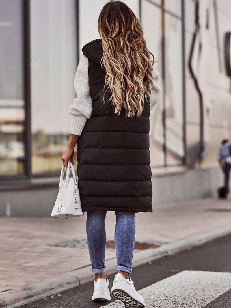 Violet | Quilted Knee-Length Puffer Jacket for Women