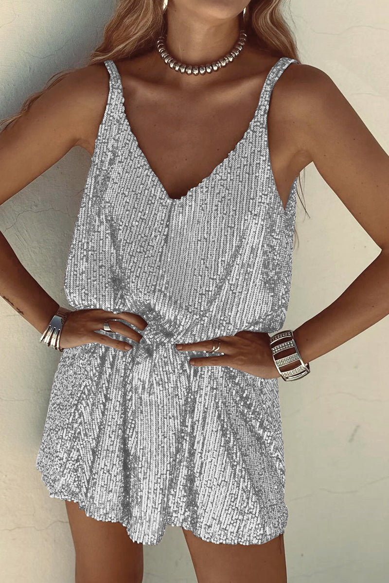 Vivienne | V-Neck Sequin Party Mini Dress