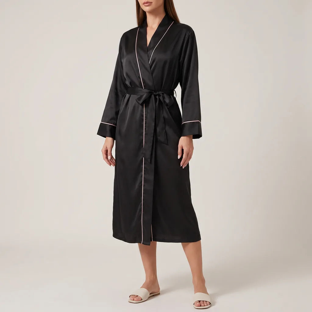 Vivienne | Women's Satin Kimono Robe