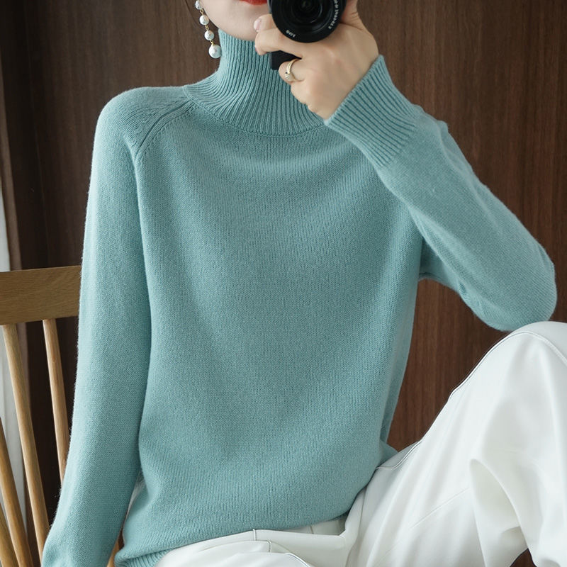 Women's Turtleneck Sweater with Long Sleeves for Work