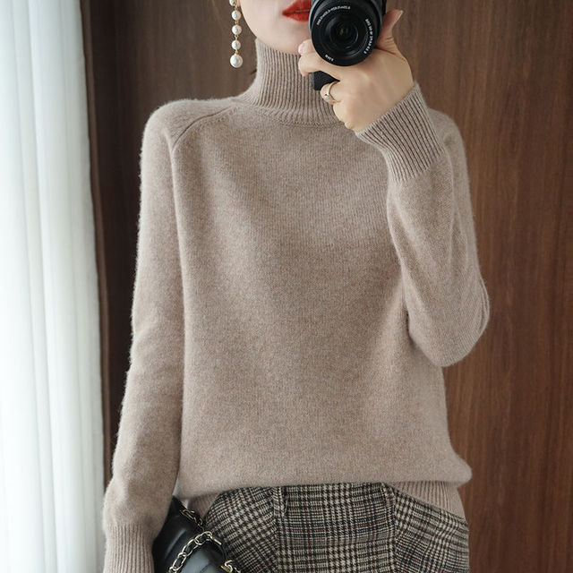 Women's Turtleneck Sweater with Long Sleeves for Work
