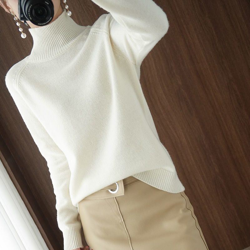 Women's Turtleneck Sweater with Long Sleeves for Work
