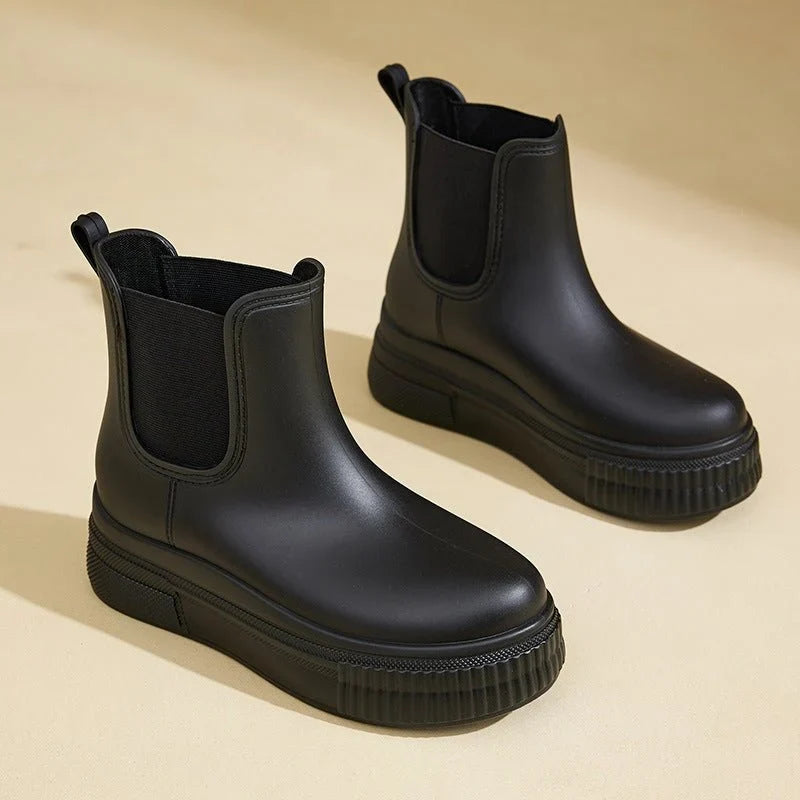 Waterproof Chelsea Boots - Platform Lug Sole Women's Boots