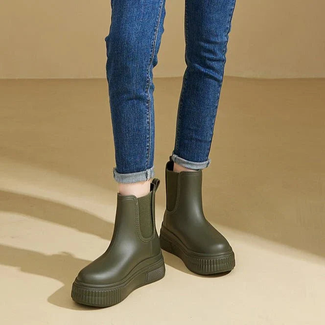 Waterproof Chelsea Boots - Platform Lug Sole Women's Boots