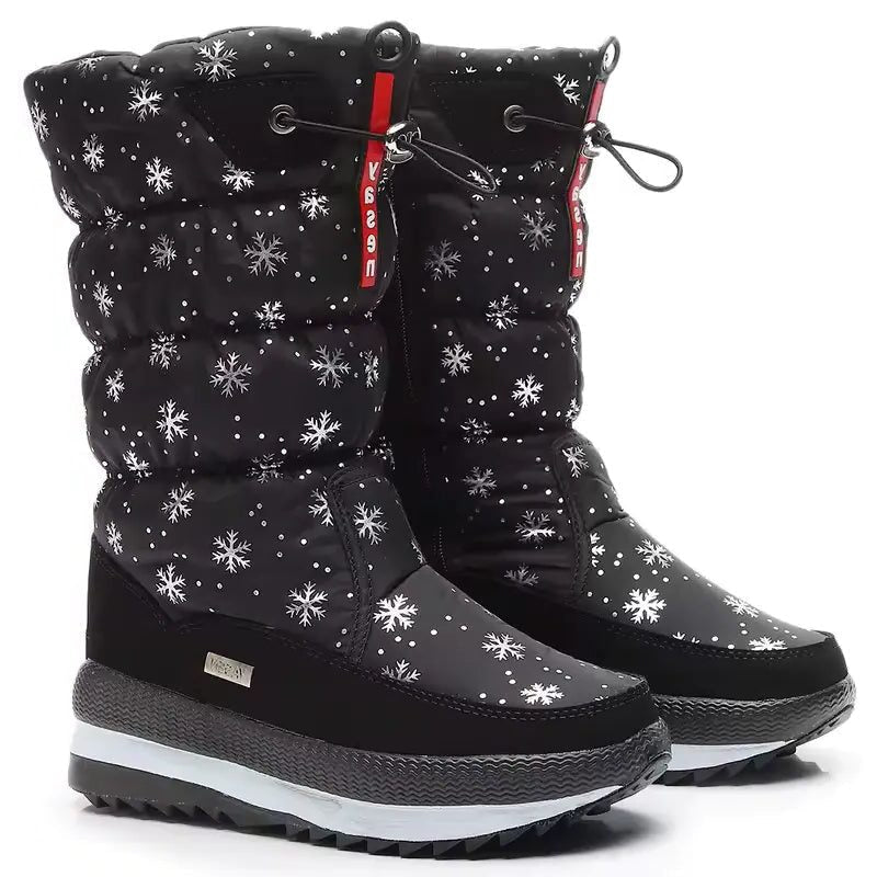 Fidelia | Waterproof Puffer Snow Boots for Women
