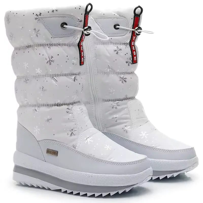 Fidelia | Waterproof Puffer Snow Boots for Women