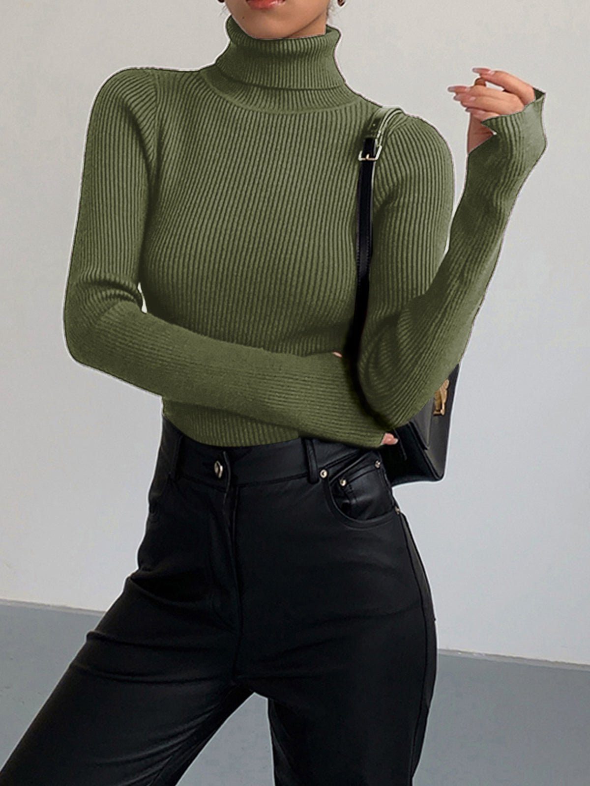 Wendeline | Ribbed Knit Turtleneck Sweater for Women
