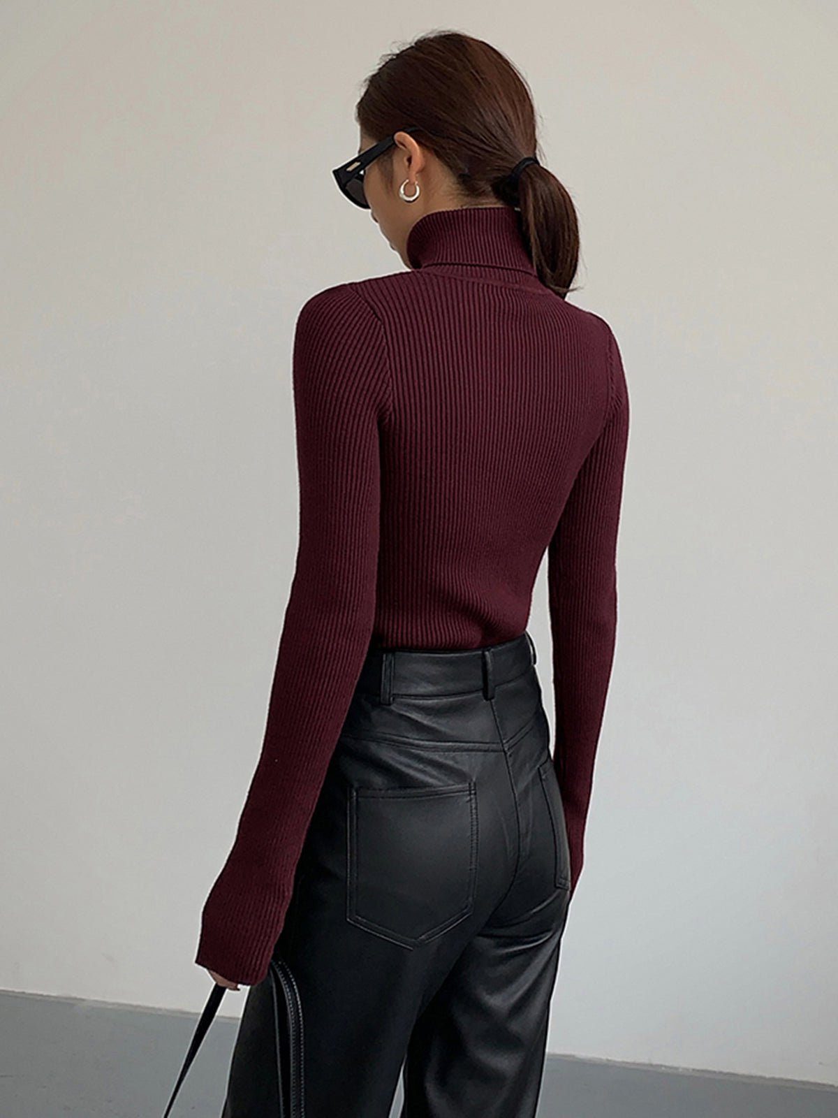 Wendeline | Ribbed Knit Turtleneck Sweater for Women