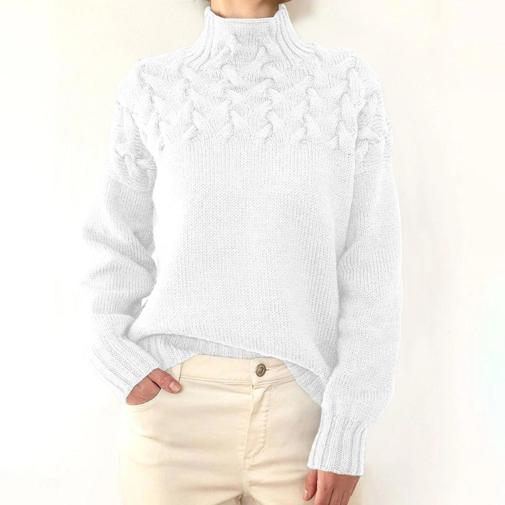 Women's Turtleneck Sweater | For Winter | Size S-3XL | Sky Blue, Dark Green, Red, Blue, Grey, Light Pink and 7 more