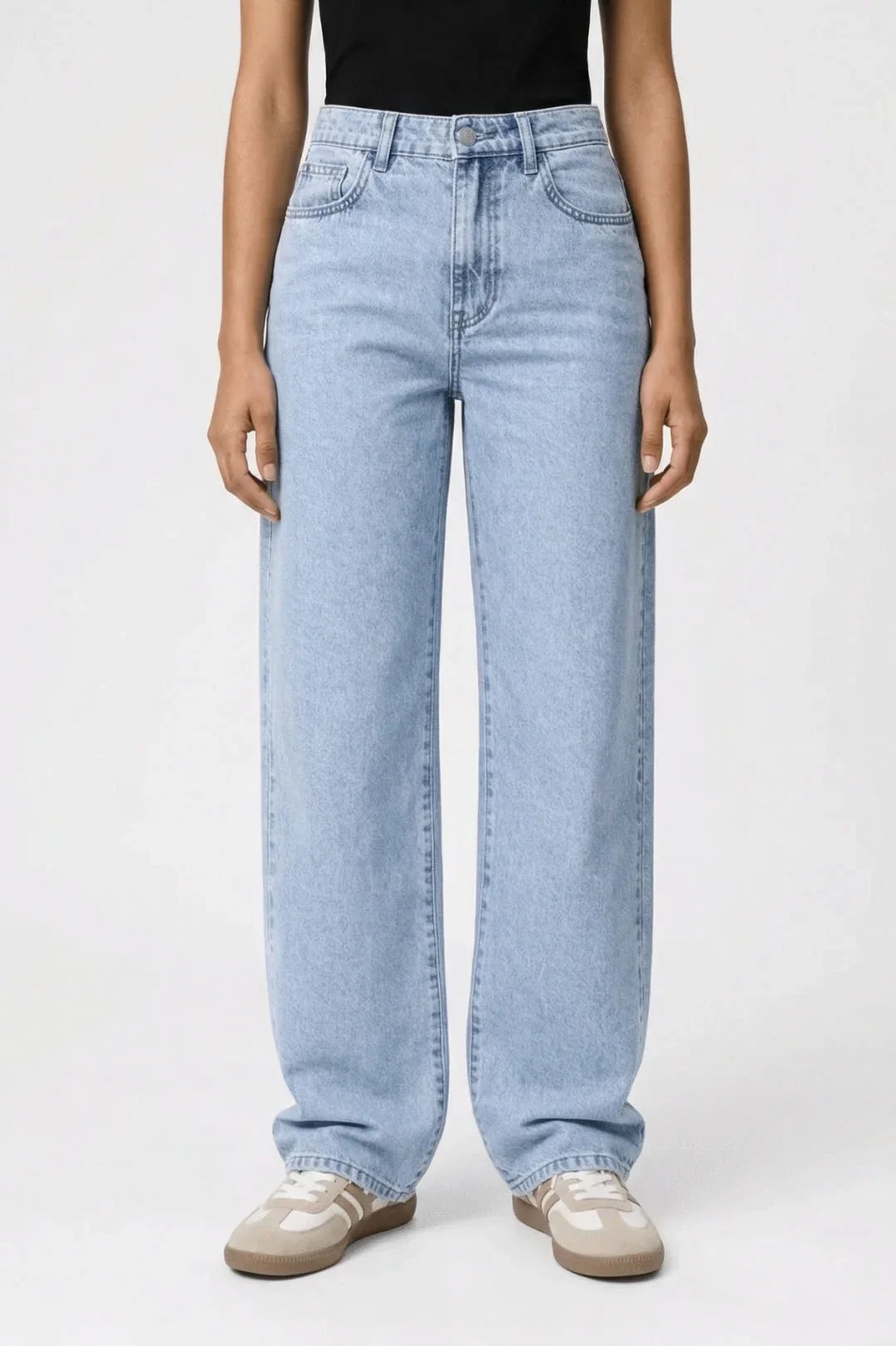 Women's Baggy Jeans | Light Blue High Waist Fit