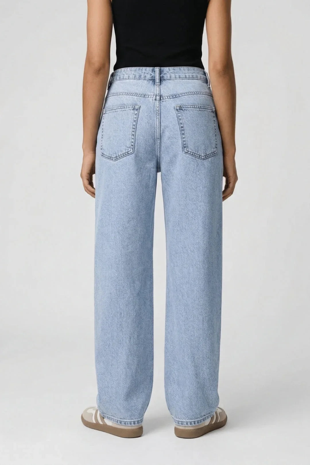 Women's Baggy Jeans | Light Blue High Waist Fit