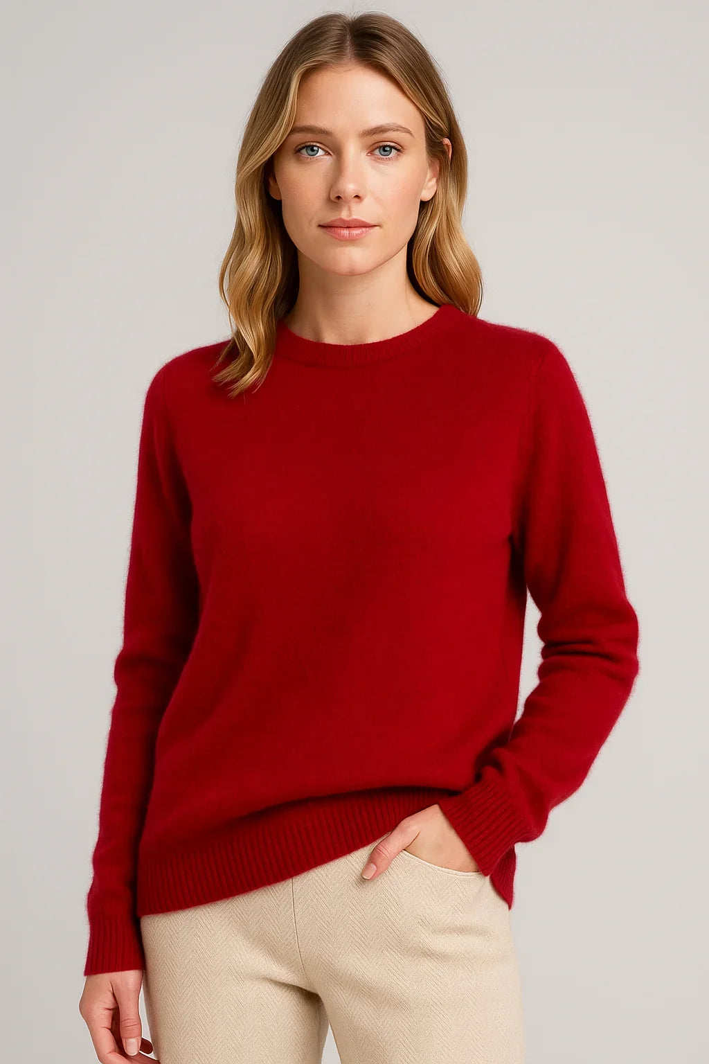 Women's Cashmere Sweater | Crewneck Long Sleeve