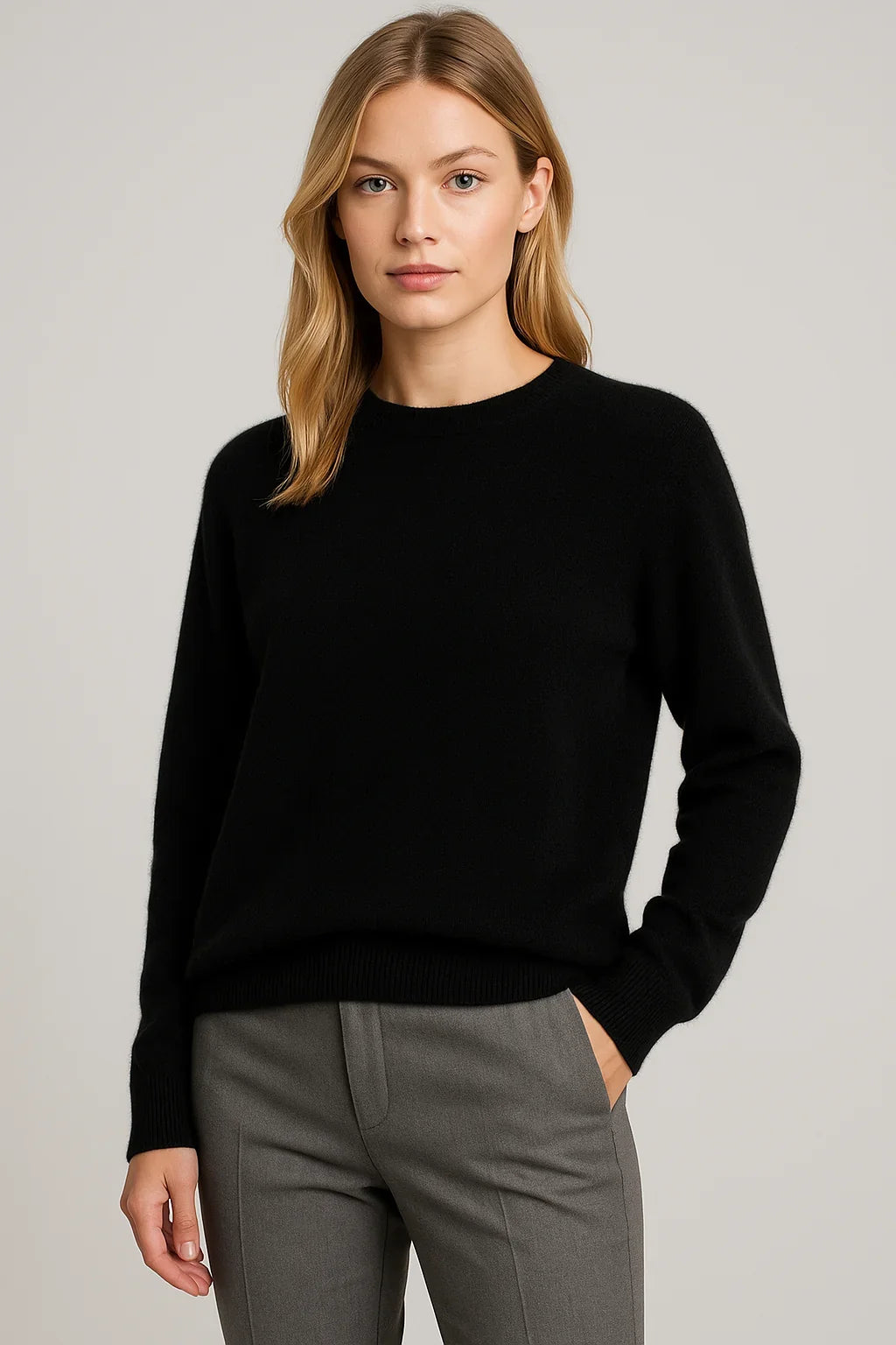 Women's Cashmere Sweater | Crewneck Long Sleeve