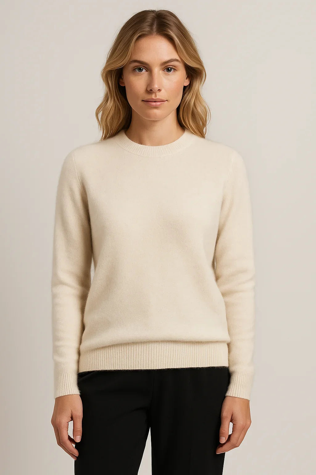 Women's Cashmere Sweater | Crewneck Long Sleeve