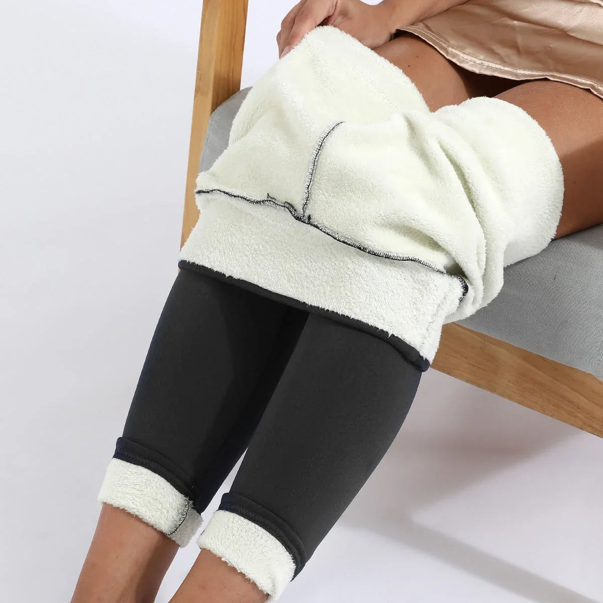 Women's Fleece Leggings | High Waist Sherpa Lined