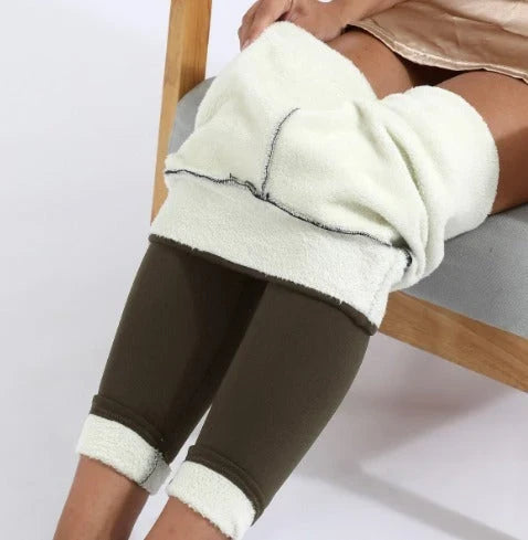Women's Fleece Leggings | High Waist Sherpa Lined