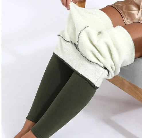 Women's Fleece Leggings | High Waist Sherpa Lined