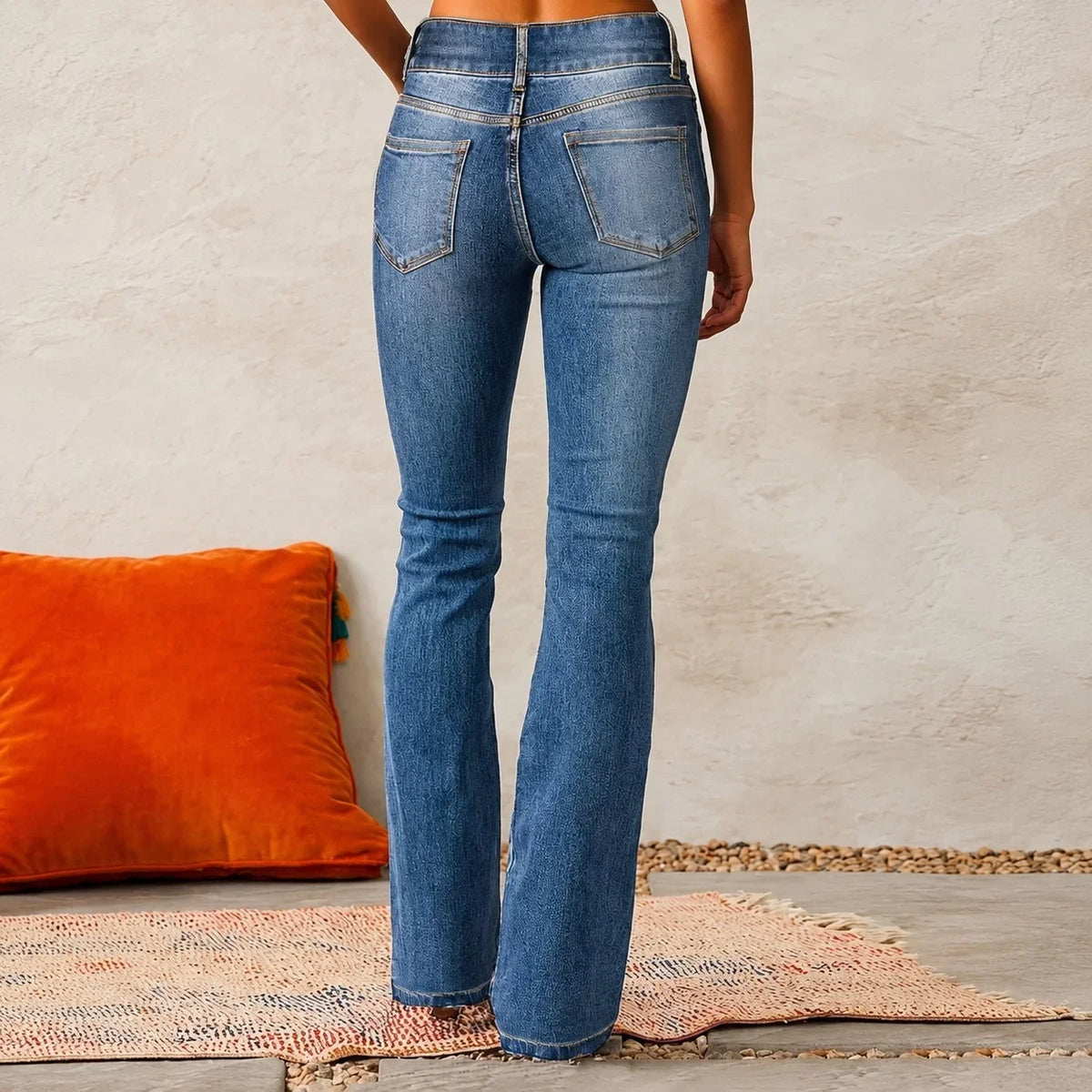 High Waisted Flare Jeans - Button Fly Women's Denim Jeans