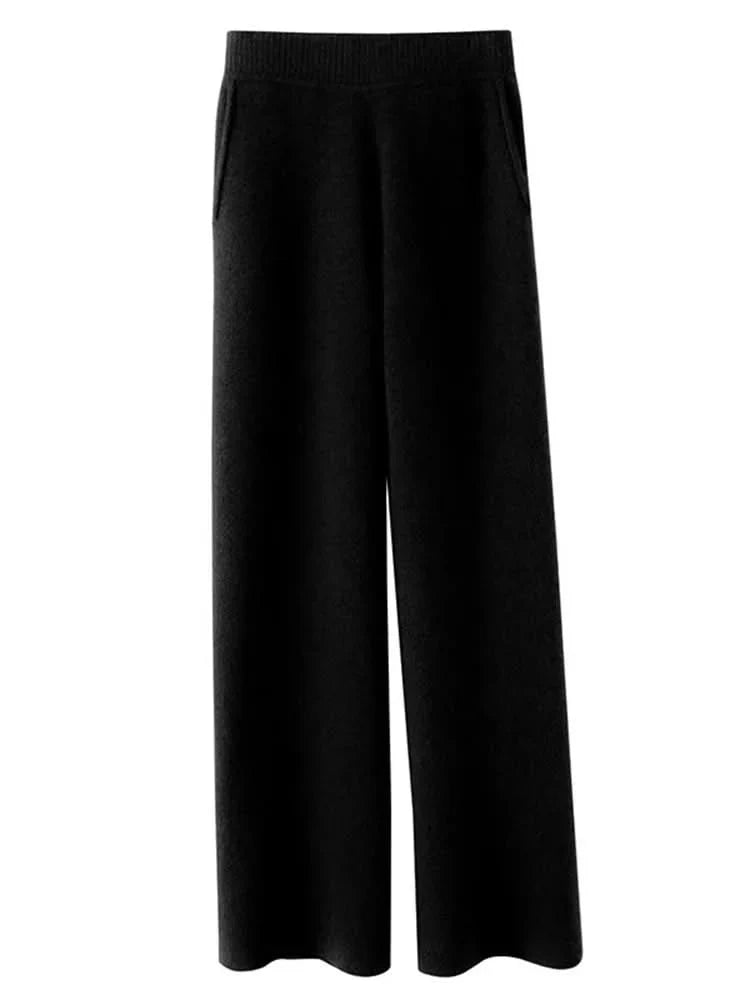Knit Lounge Pants - Drawstring Waist Women's Lounge Pants
