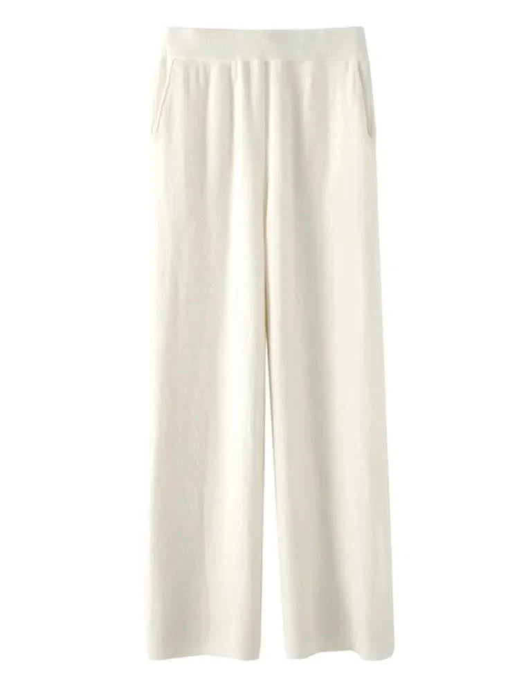 Knit Lounge Pants - Drawstring Waist Women's Lounge Pants
