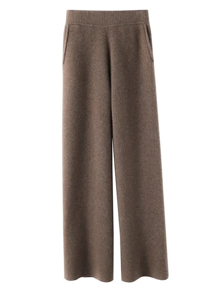 Knit Lounge Pants - Drawstring Waist Women's Lounge Pants
