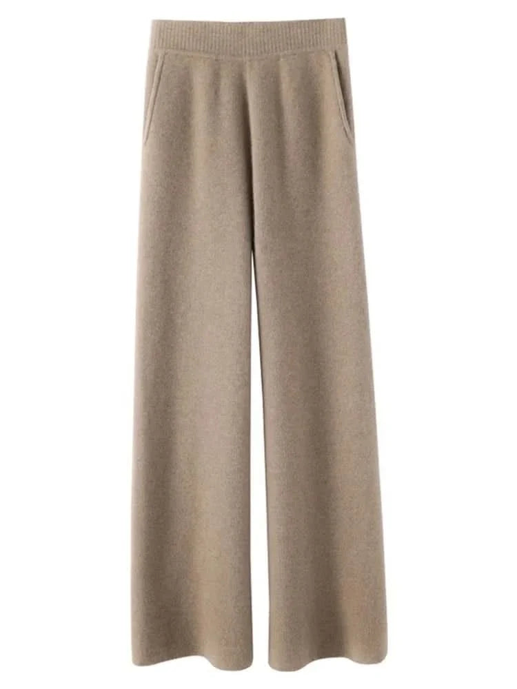 Knit Lounge Pants - Drawstring Waist Women's Lounge Pants