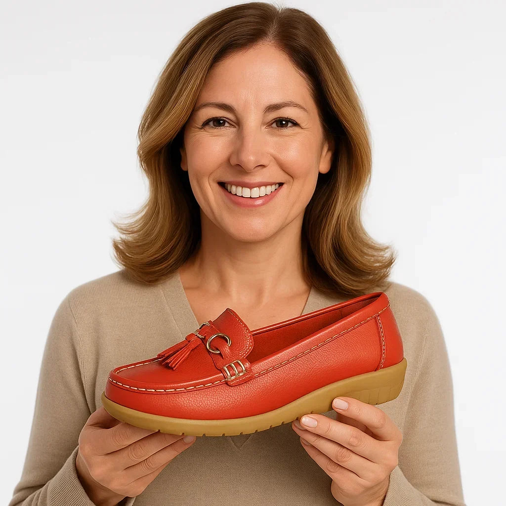 Women's Moccasins | Leather Tassel Penny Loafer Slip On