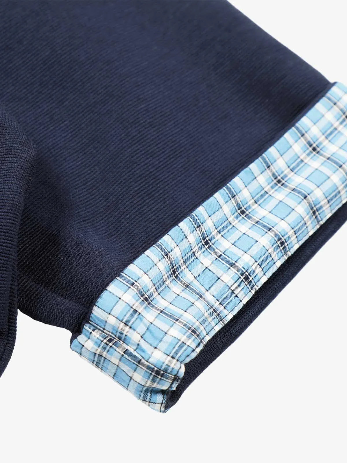 Polo T Shirt - Plaid Contrast Collar Short Sleeve Women's