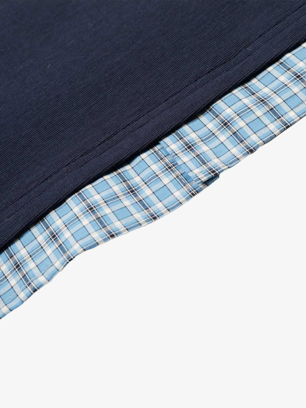 Polo T Shirt - Plaid Contrast Collar Short Sleeve Women's