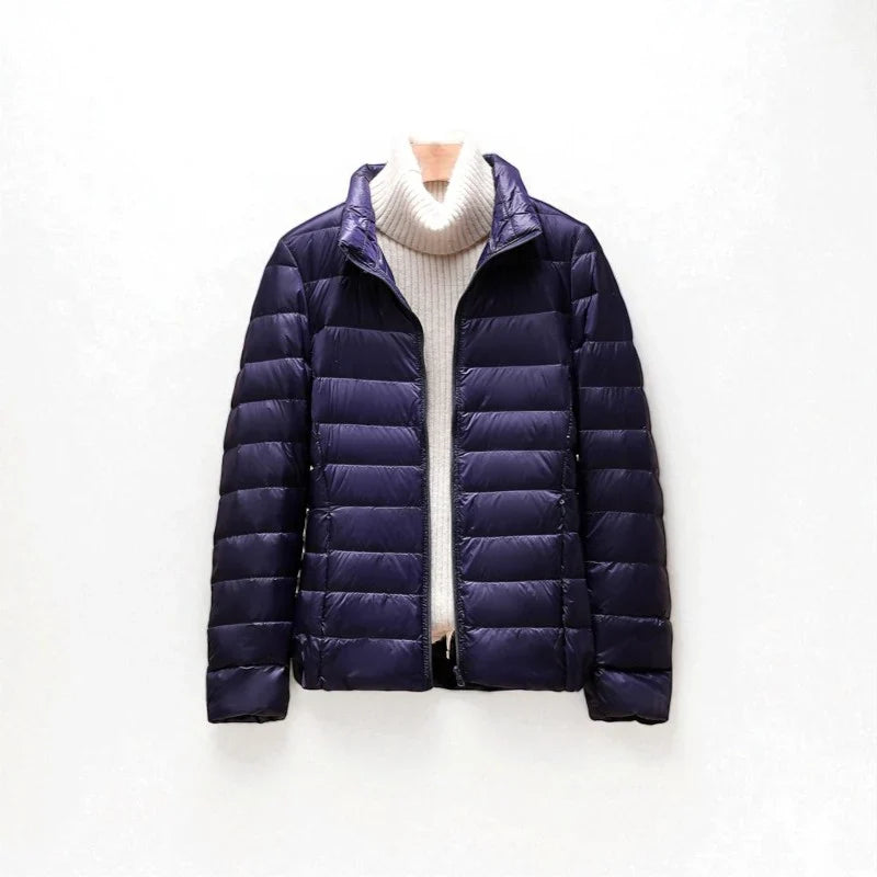 Women's Puffer Jacket | Lightweight Zip-Front Quilted