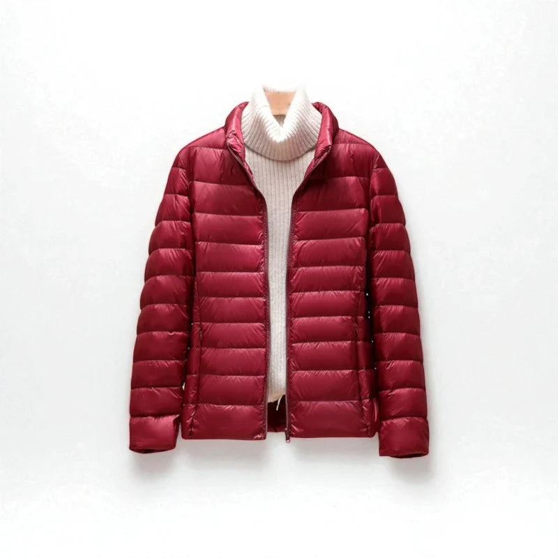 Women's Puffer Jacket | Lightweight Zip-Front Quilted