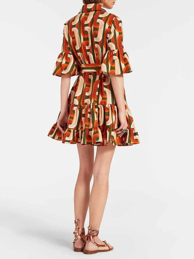 Women's Red Mini Shirt Dress