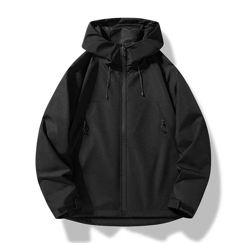 Hooded Jacket - Full Zip Drawstring Hood Women's Jacket