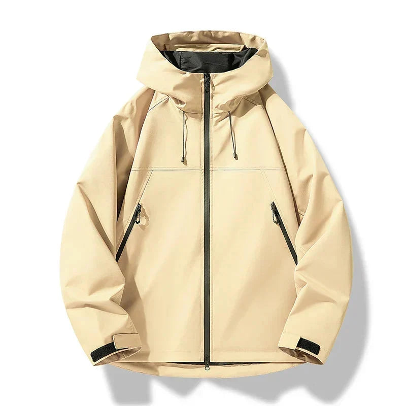 Hooded Jacket - Full Zip Drawstring Hood Women's Jacket