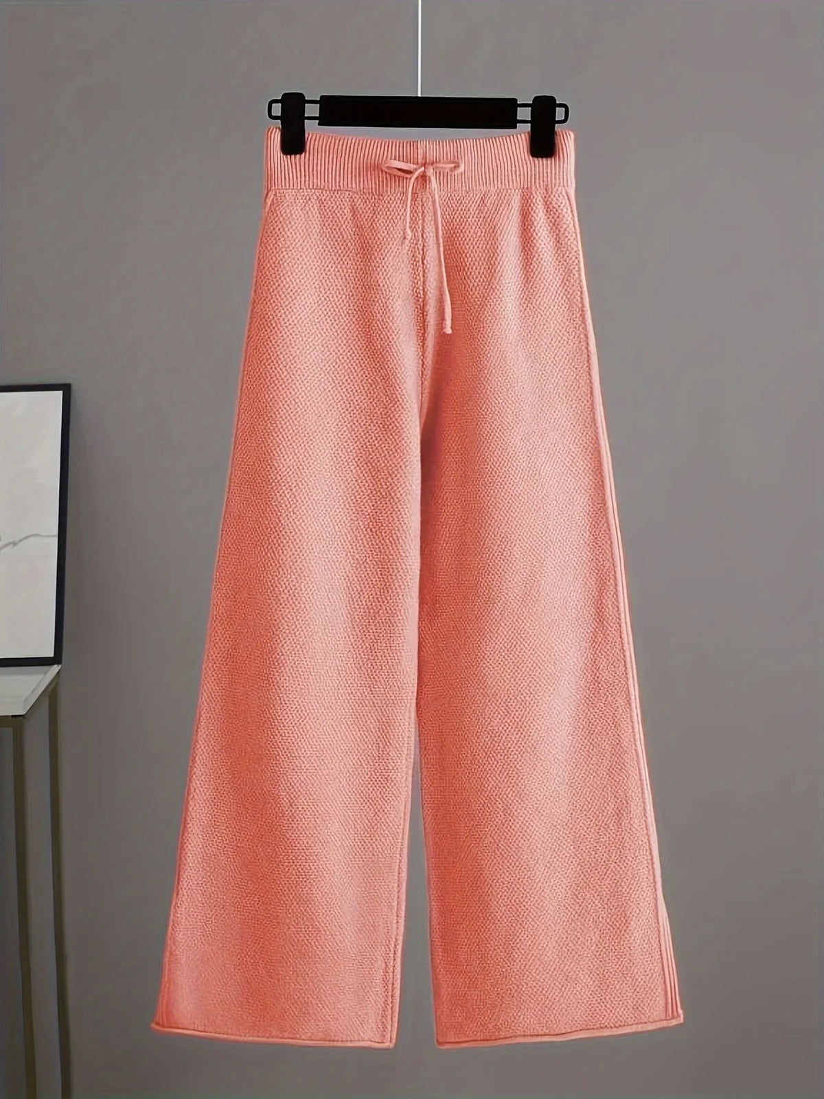 Knit Sweatpants Set - Pullover Wide Leg Women's 2 Piece