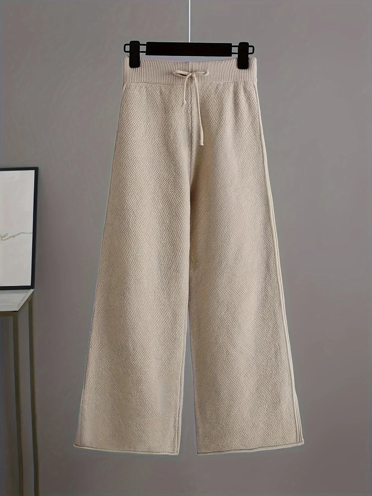 Knit Sweatpants Set - Pullover Wide Leg Women's 2 Piece