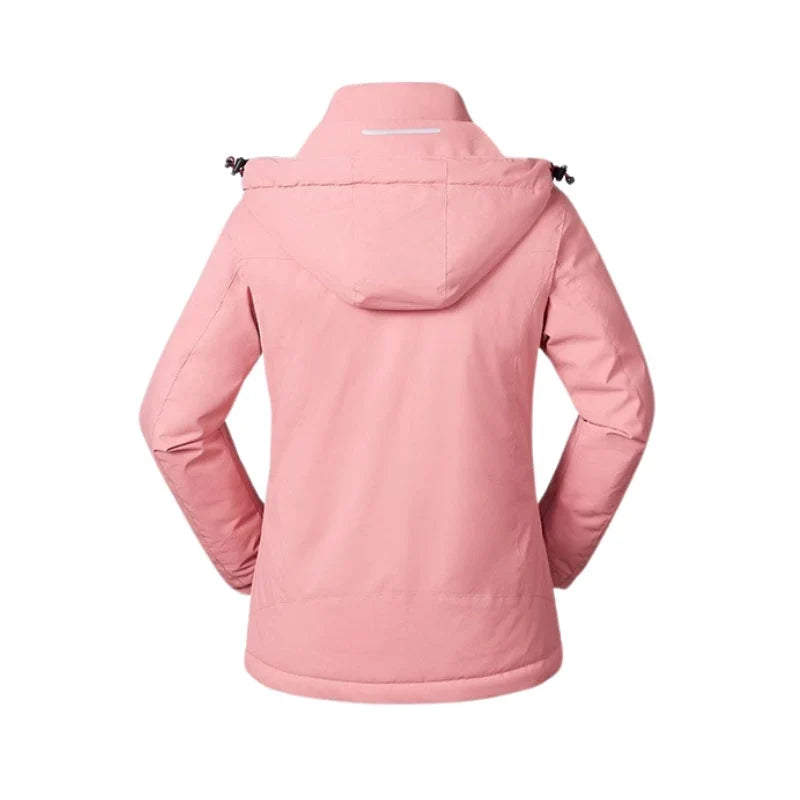 Women's Waterproof Jacket | Fleece Lined Hooded Long Sleeve