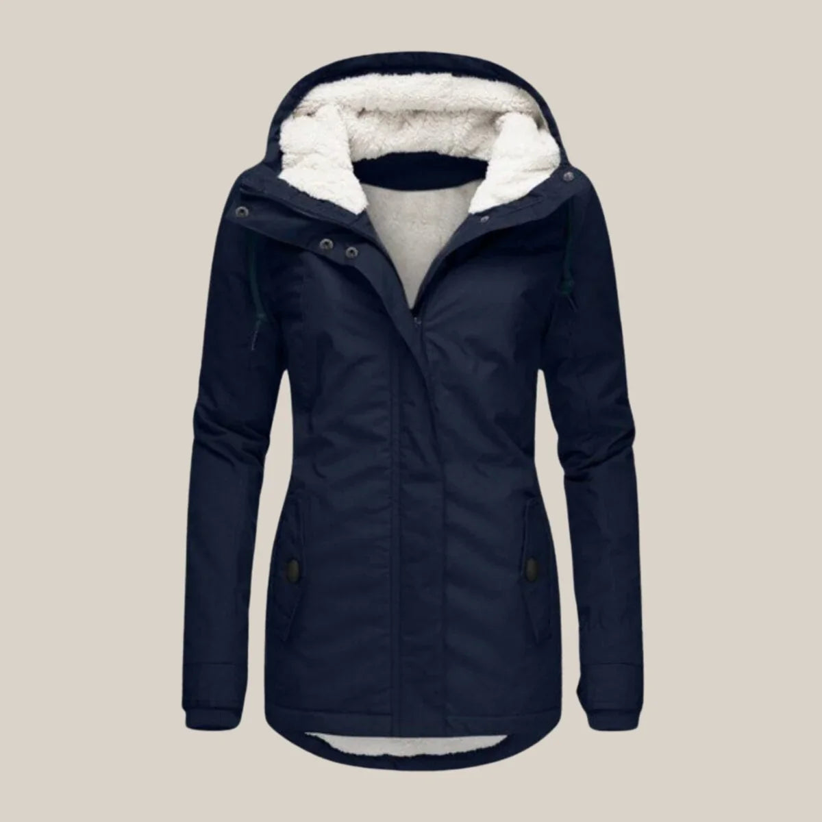 Women's Waterproof Jacket | Sherpa Lined Hooded Quilted