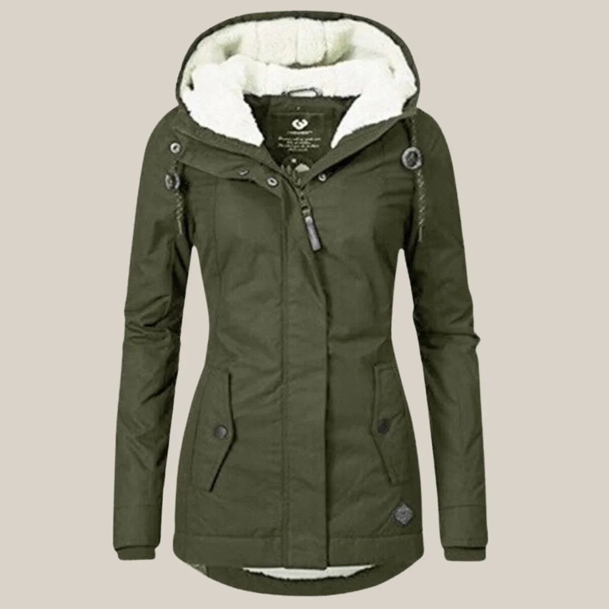 Women's Waterproof Jacket | Sherpa Lined Hooded Quilted